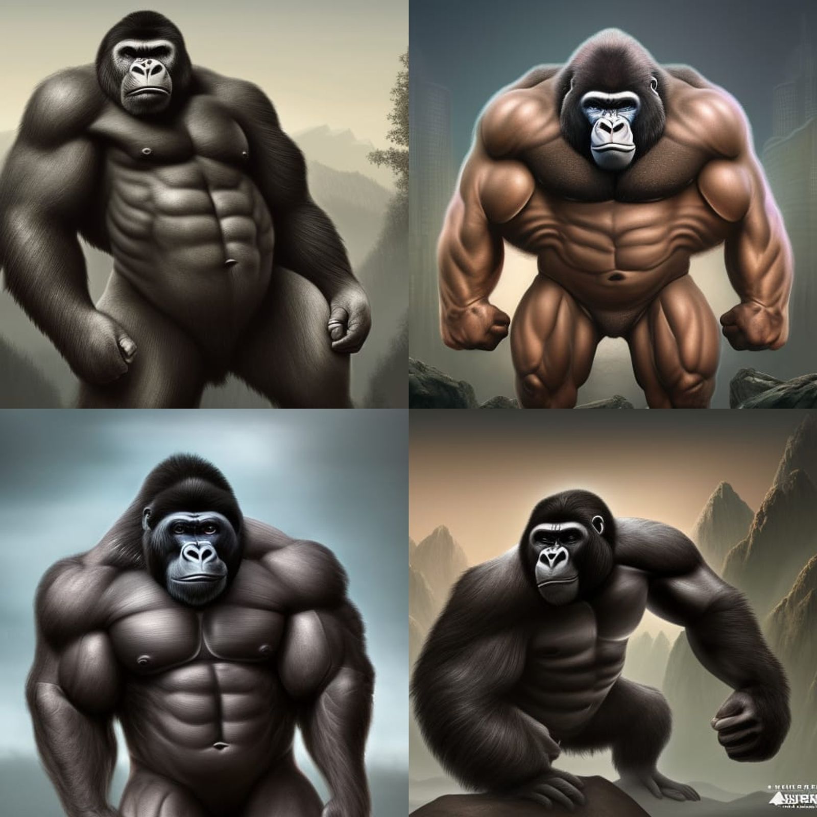 silverback gorilla muscles