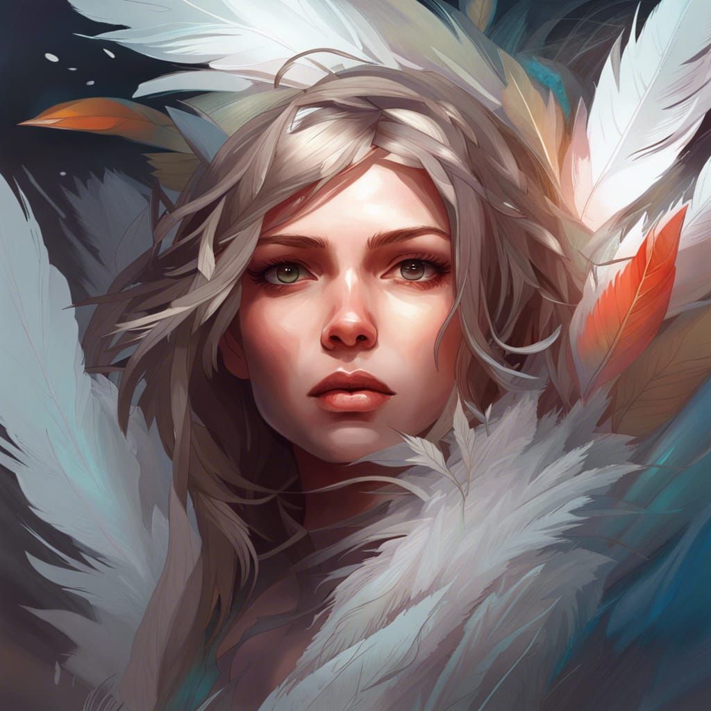 Bird girl AI Generated Artwork NightCafe Creator