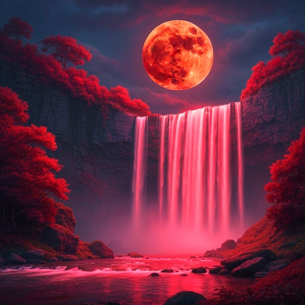 Fire red landscape   by @Neverland