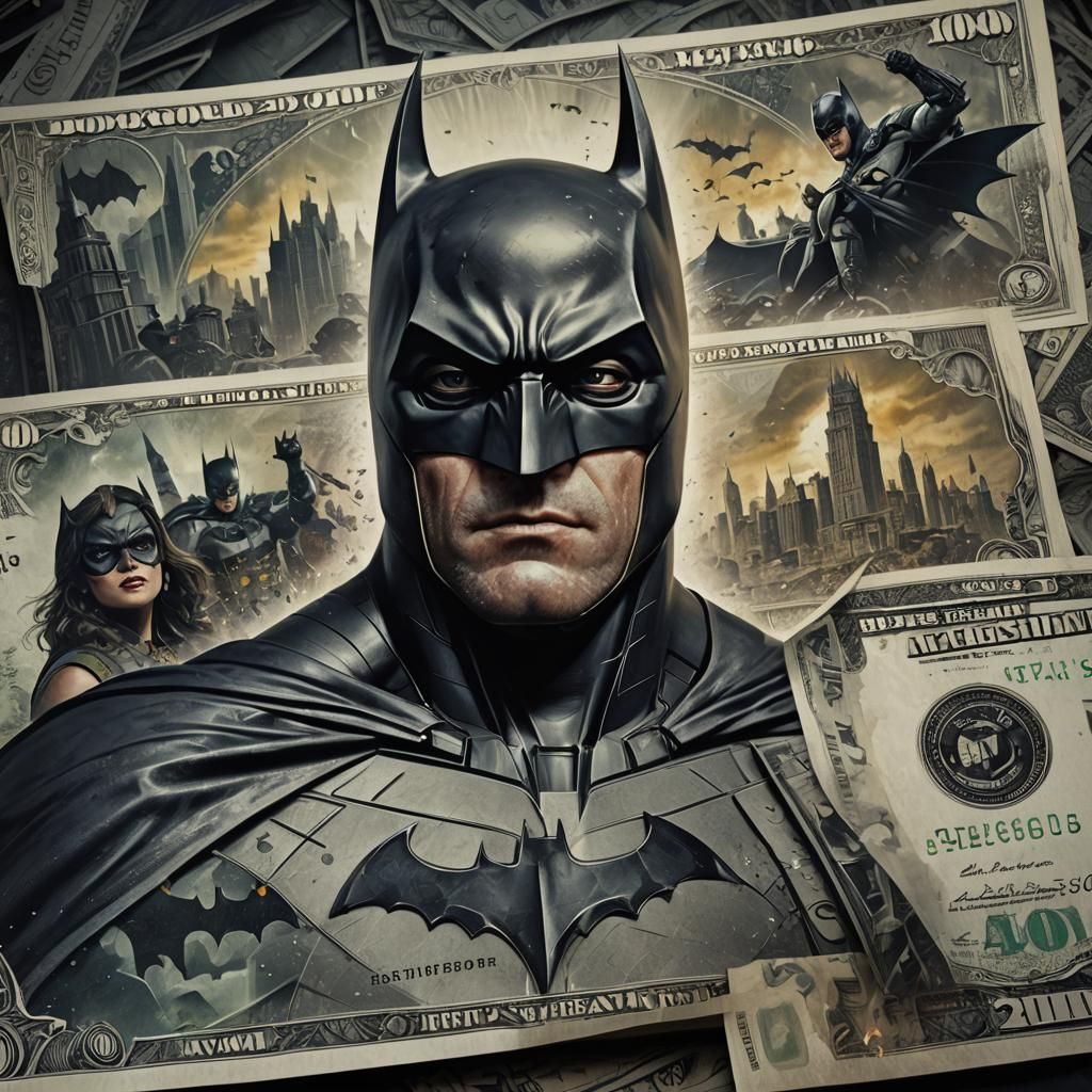 Batman Movies poster art banknote