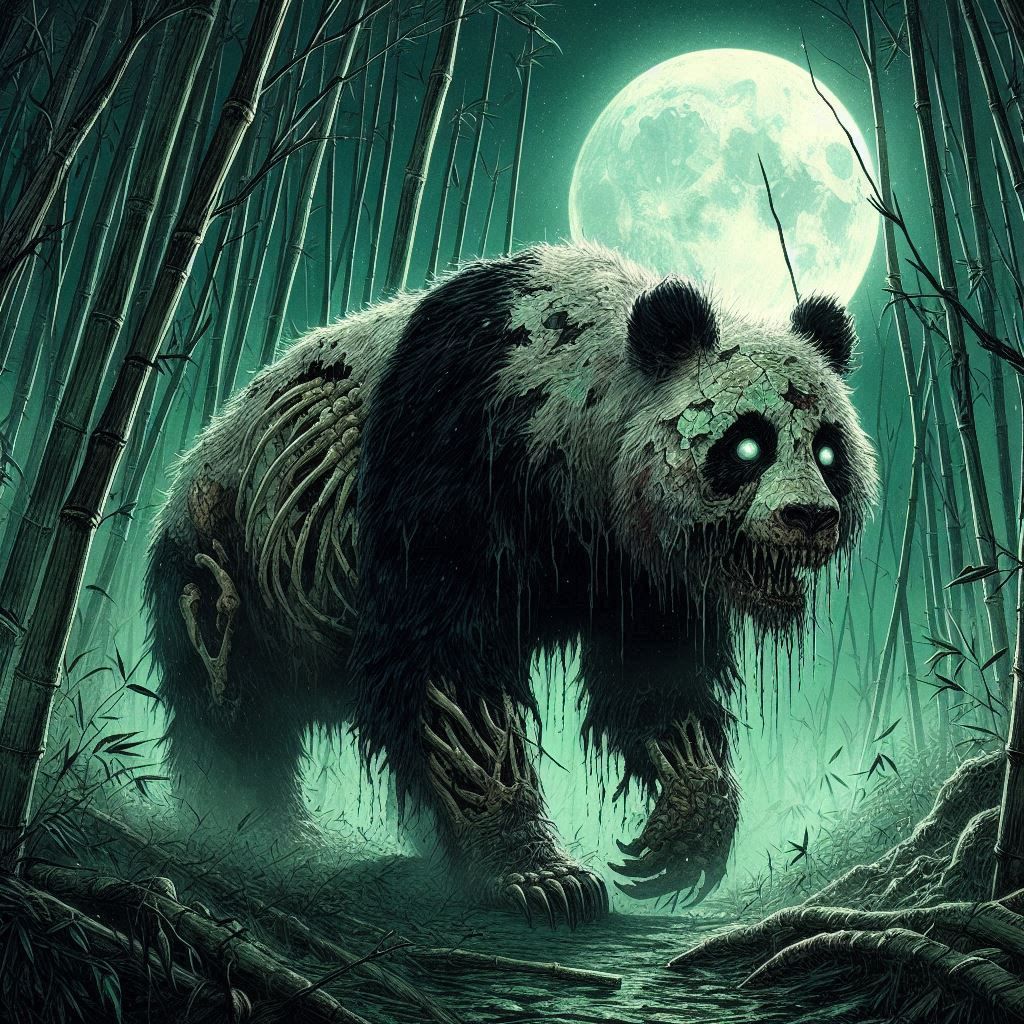 Zombie Panda  by @Macfoggy