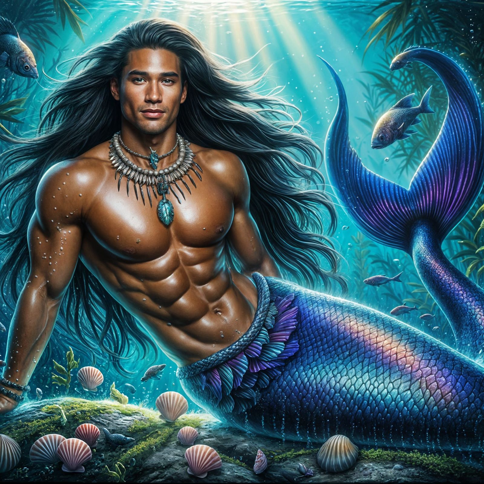Purple Polynesian Merman 1