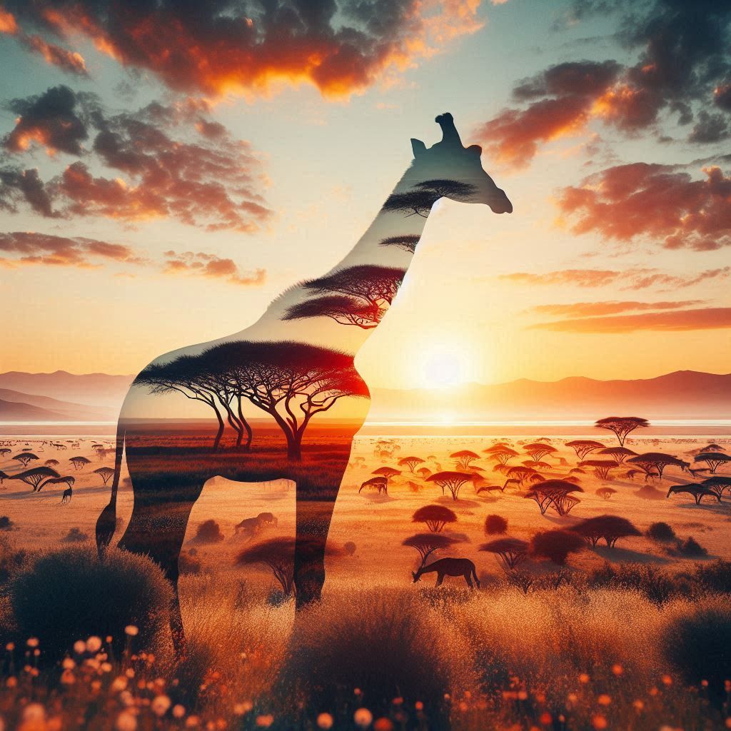 double exposure beautiful fantasy portrait landscape..