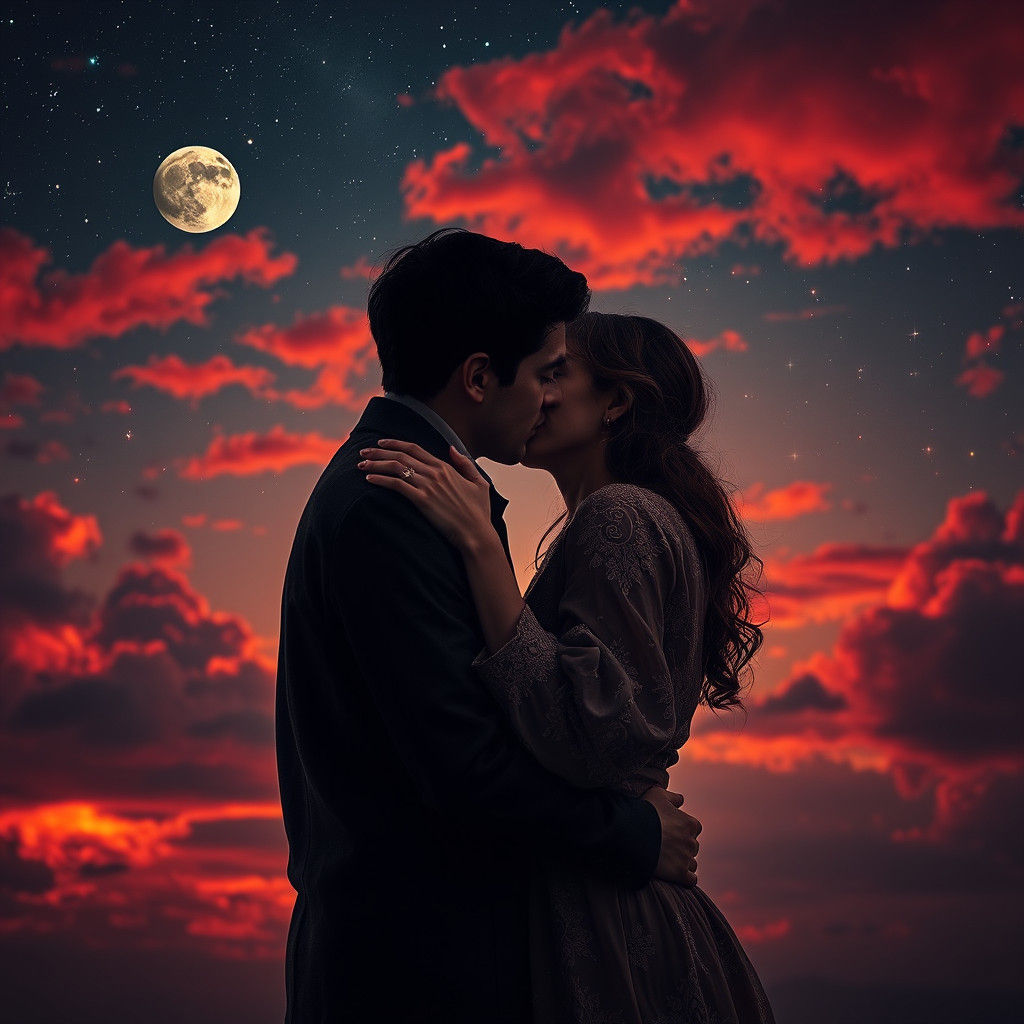 Farewell Kiss: A Poignant Moment in Fiery Light