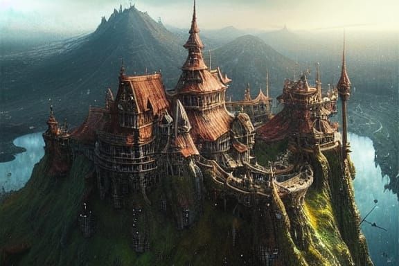 Epic Fantasy Landscape Digital Illustration