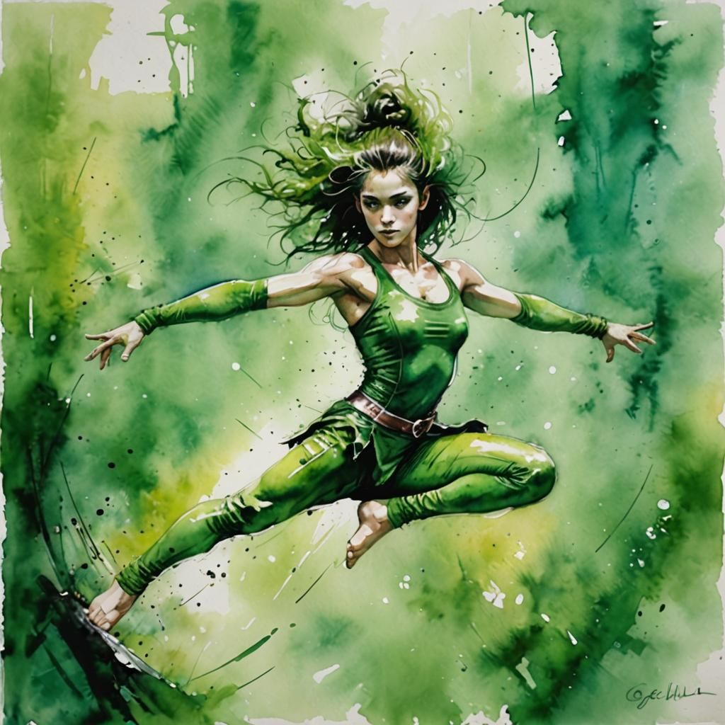 Green Acrobat