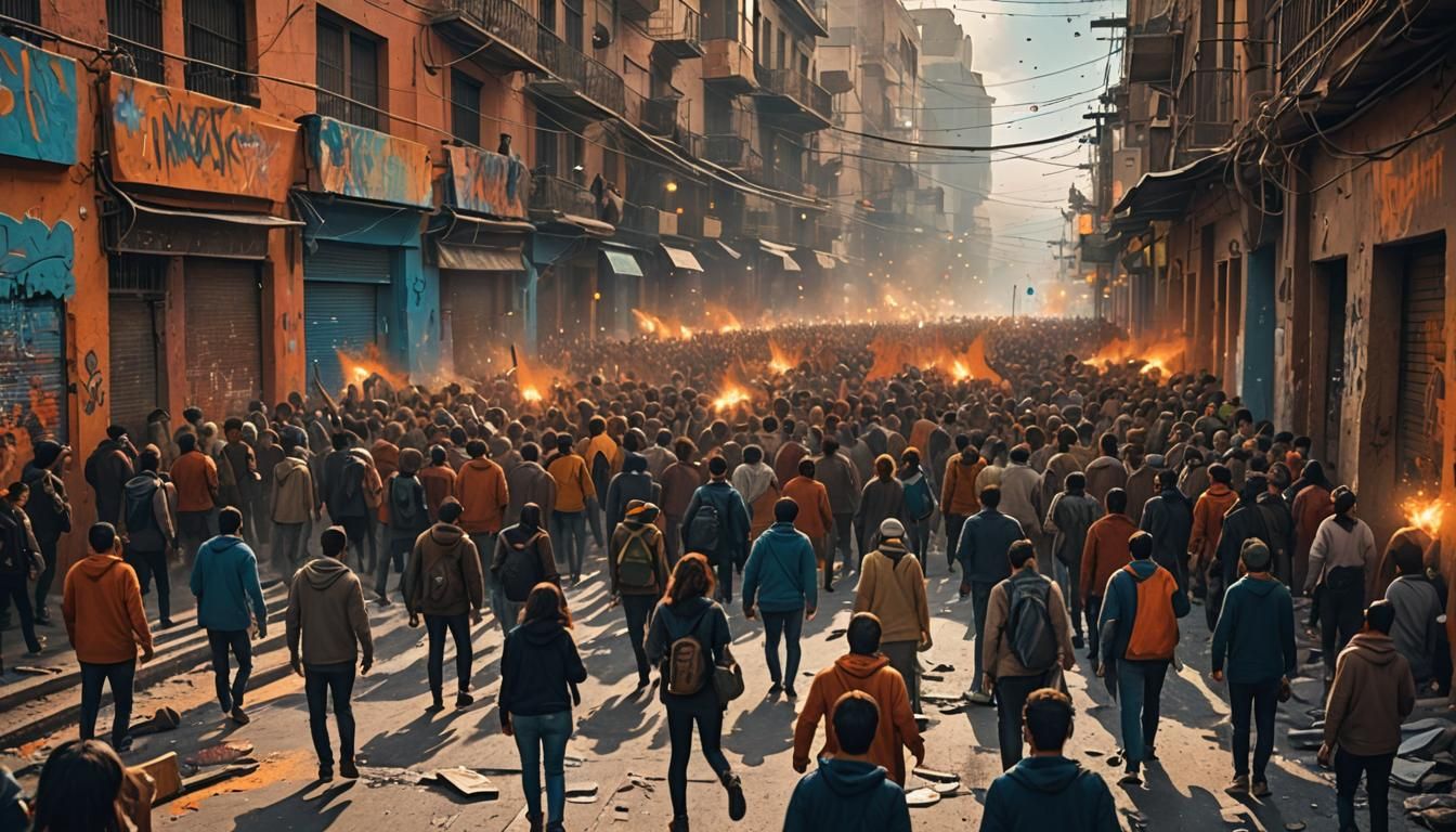 imágenes de protestas en las calles de Teherán durante la re...