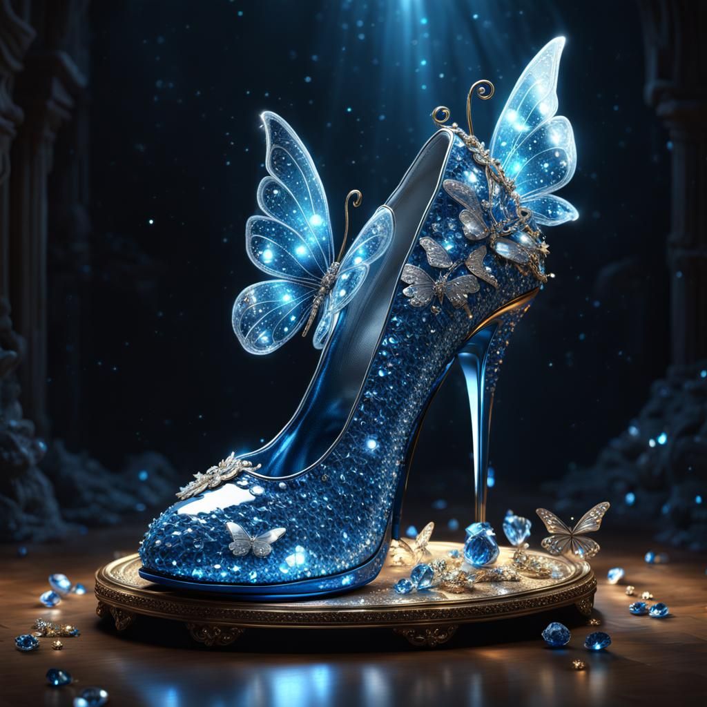 Cinderella's Crystal Shoe lll - AI Generated Artwork - NightCafe Creator