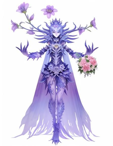 Light hot girl style Engrave Flower Theme Bride character