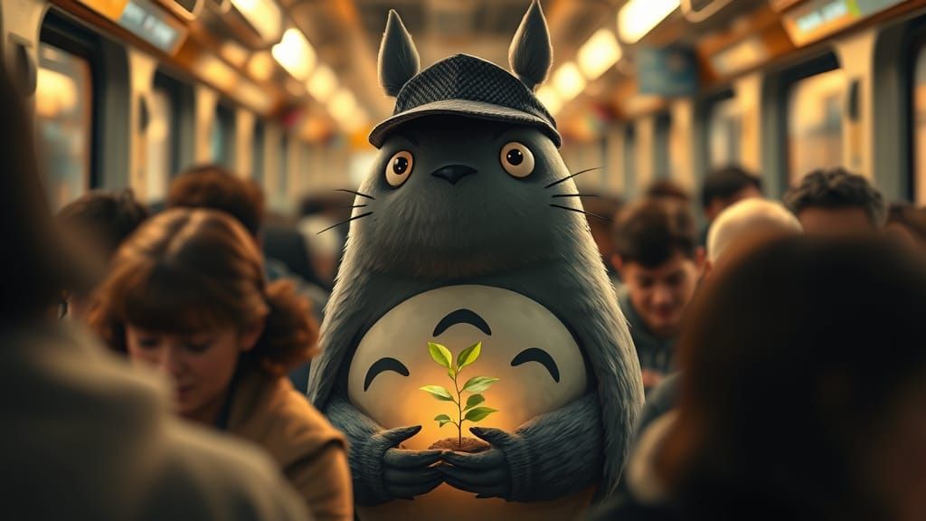 totoro going to work
  by @MGP Fan 