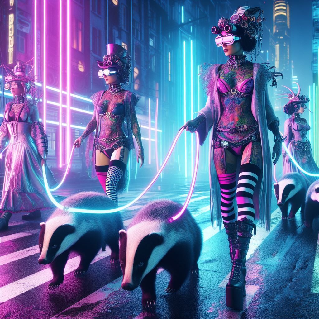 Walking in Neon City.
