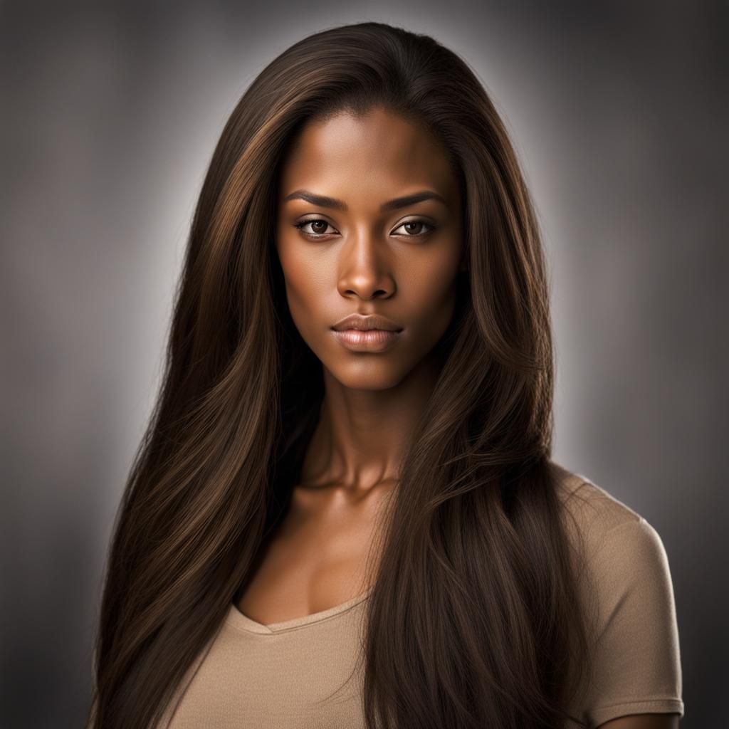 22 year old mother with long hair mixed race half Caucasian ...