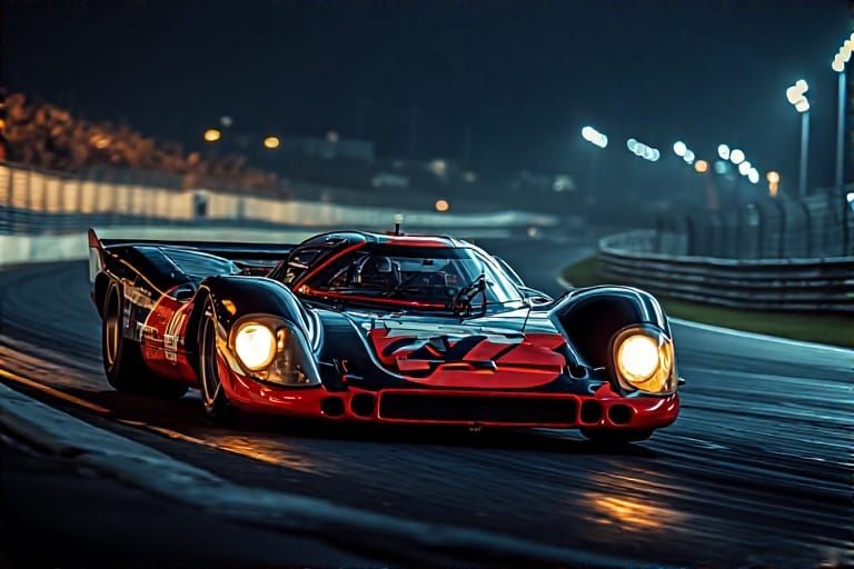 Porsche 971LH, Daytona 24 Hours, Infield Section at Night