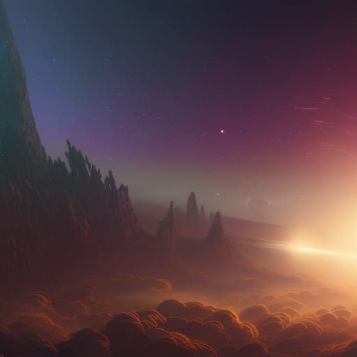 Sunrise and spacedust