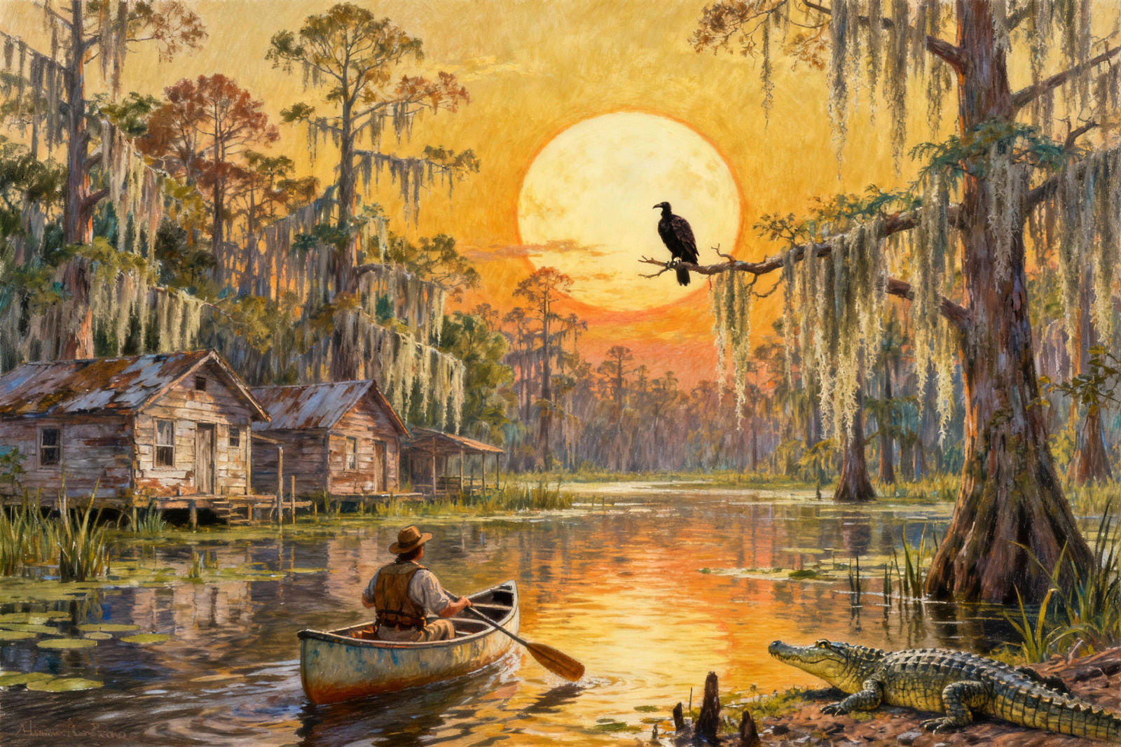 Paddling the Bayou