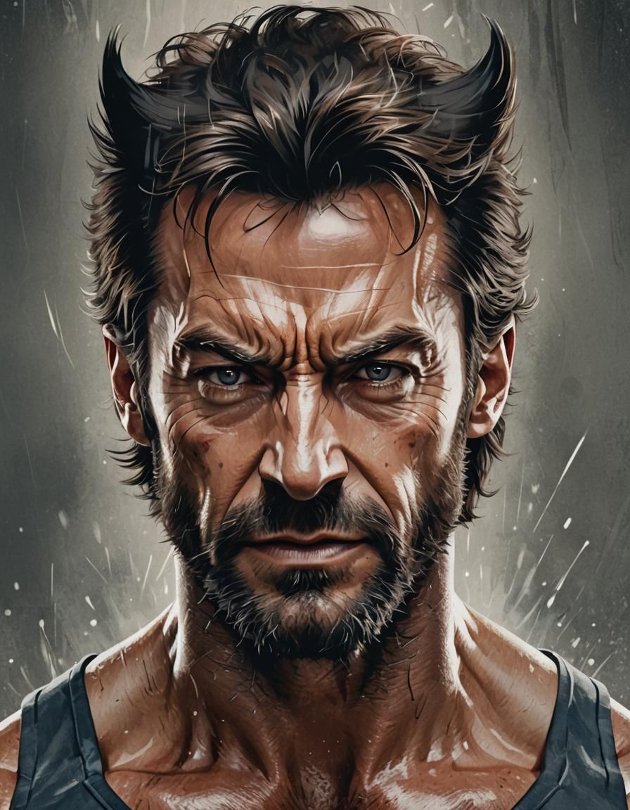 Hugh Jackman as wolverine.