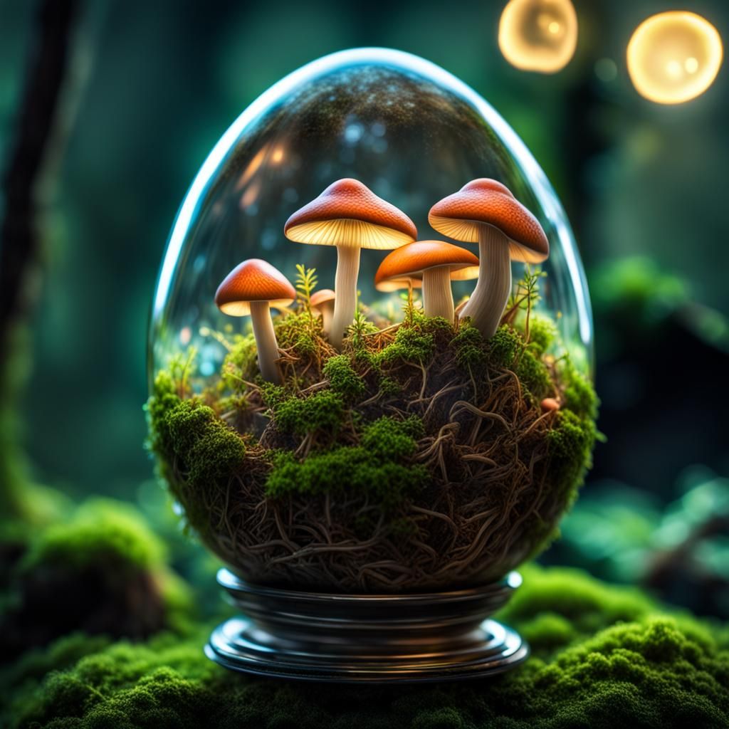 Mushroom Moss - Ai Generated Artwork - Nightcafe Creator