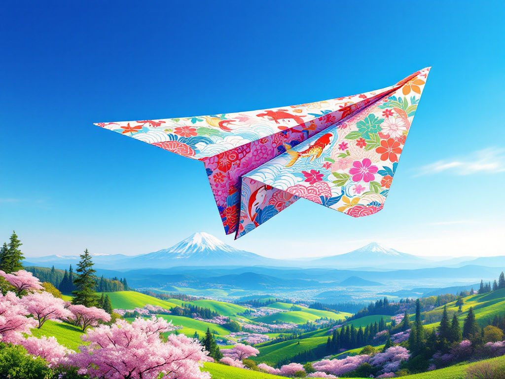 A flying paper airplane – MI