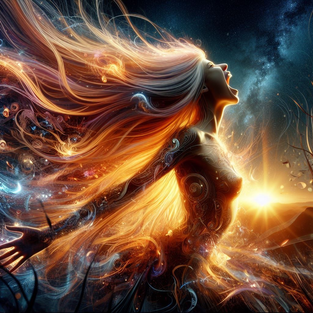 A woman surrounded by magic - AI Generated Artwork - NightCafe Creator