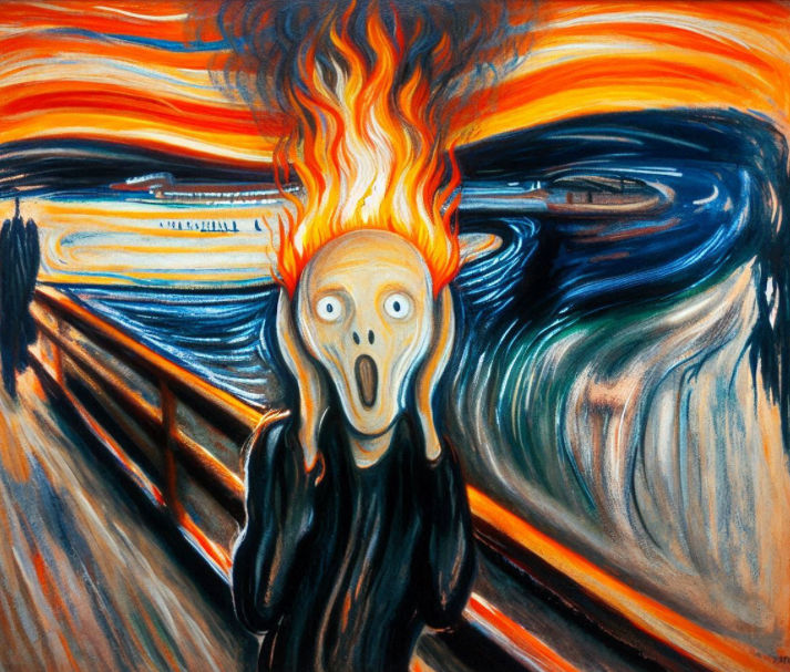 The Scream burns