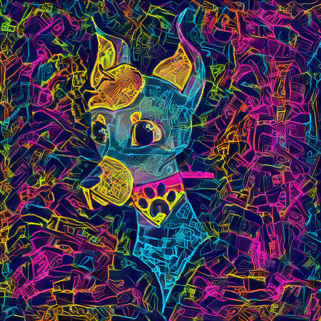 Neon Doberman 