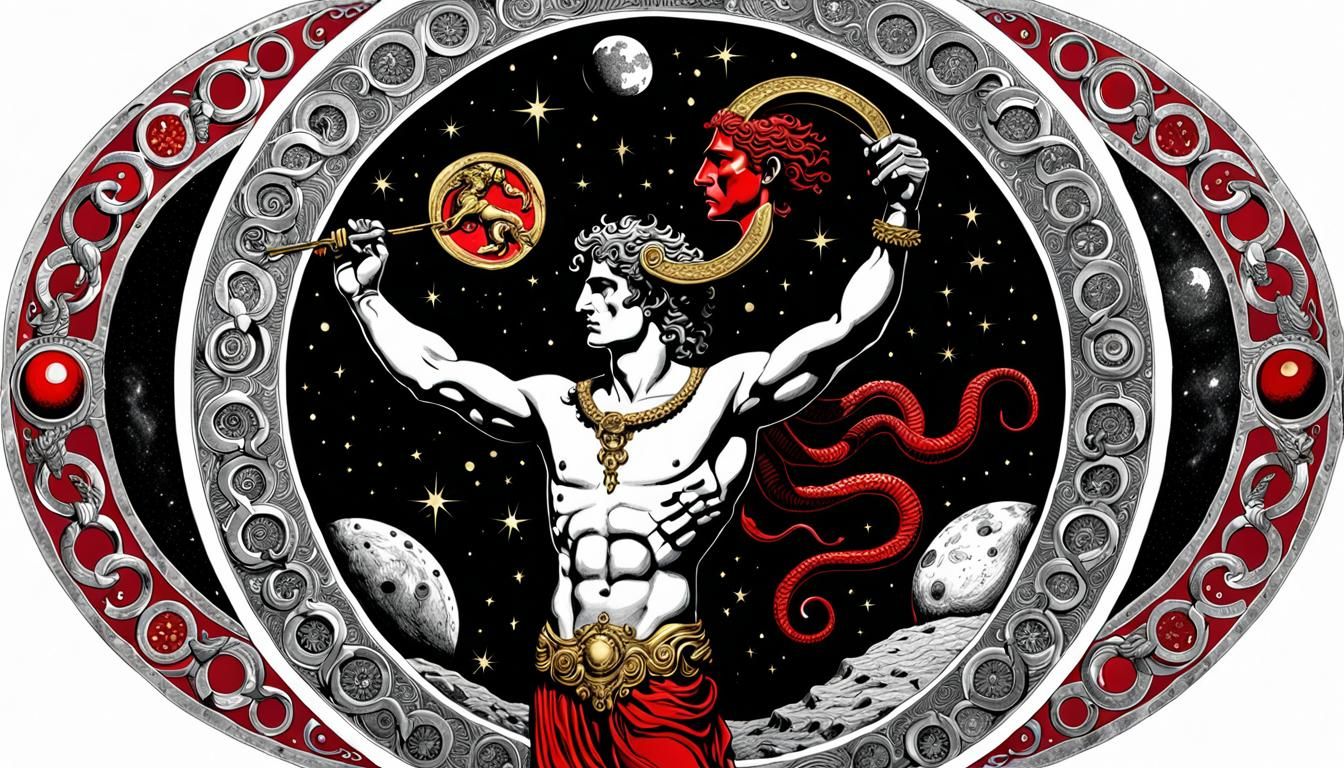 !!Symmetry, On the Moon, Perseus (((holding))), MEDUSA'S ((H...