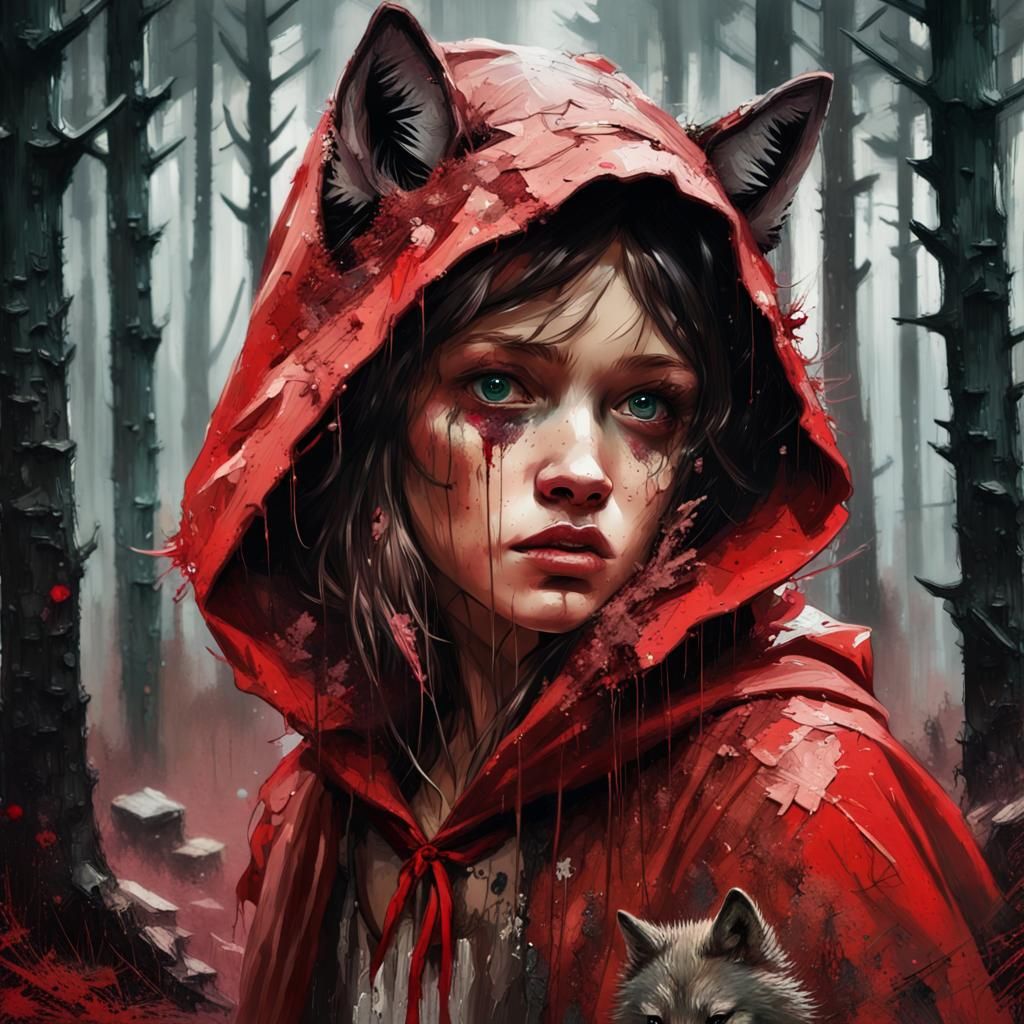 The Red Wolf - AI Generated Artwork - NightCafe Creator