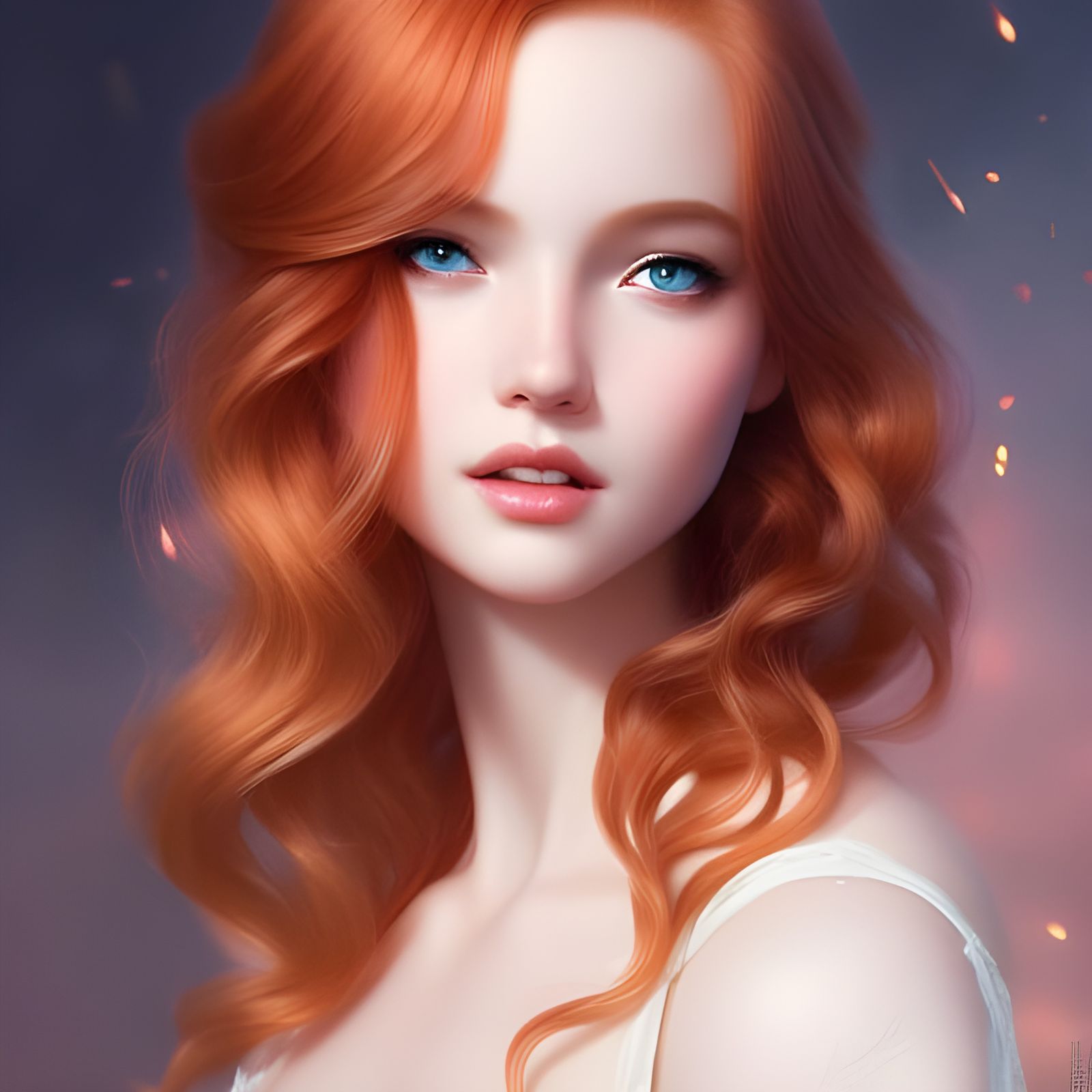 Gorgeous Redhead - AI Generated Artwork - NightCafe Creator