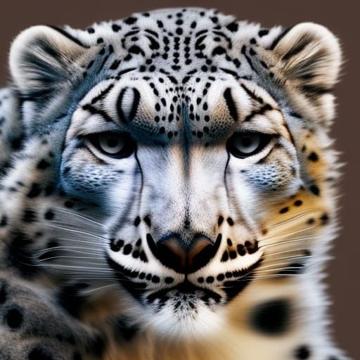 Snow leopard - AI Generated Artwork - NightCafe Creator