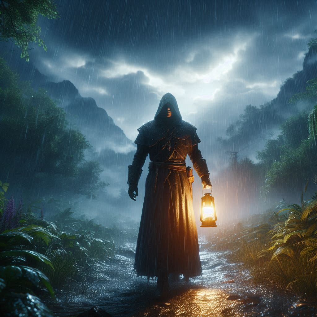 A traveler in the dark