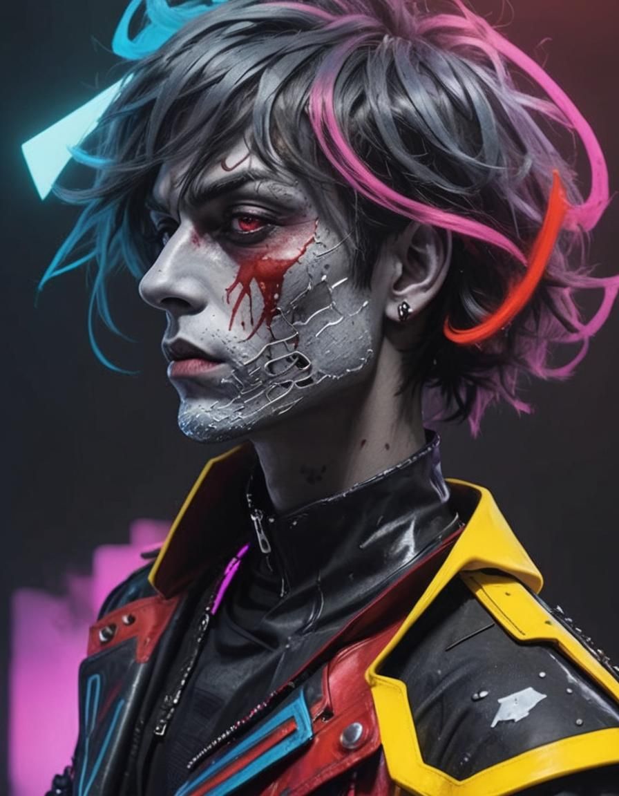  Punk neofuturistic male fashion
