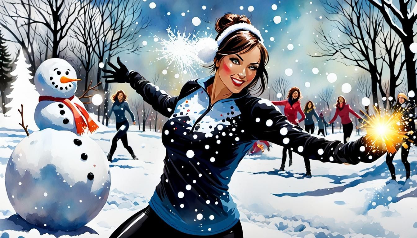 Beaned By A Snowball  by @doGooder