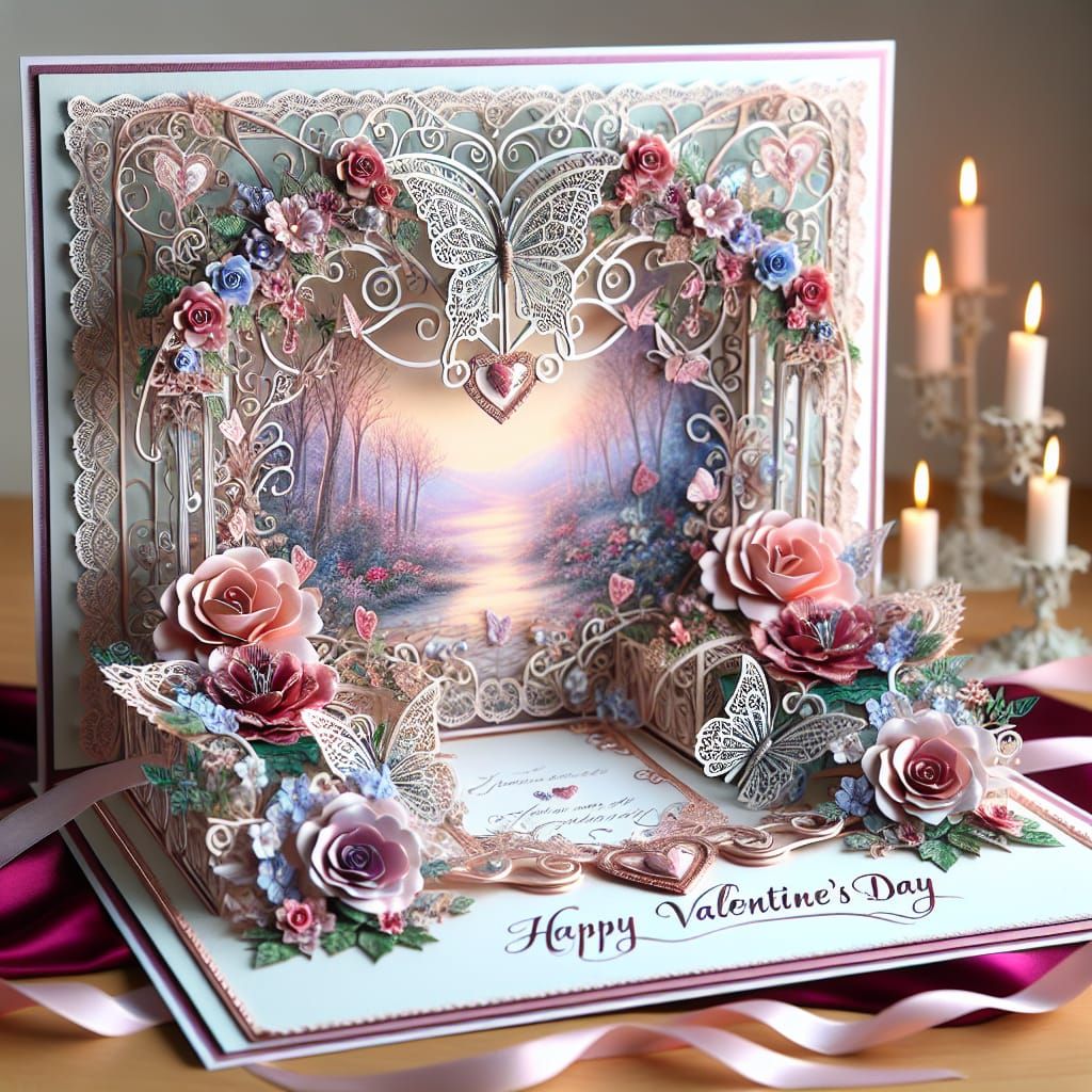 Romantic Valentine's Card  by @Lainhanshee