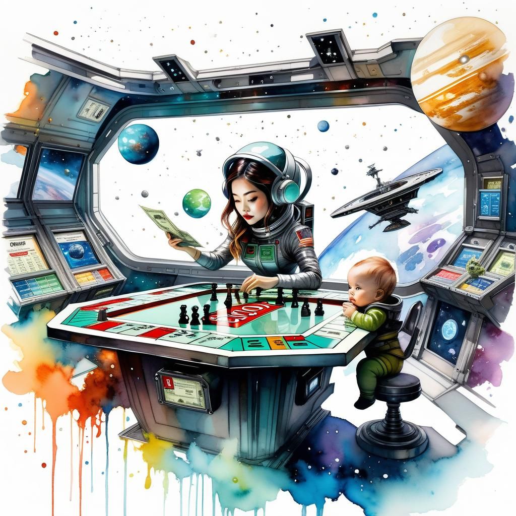 Monopoly de l'espace  by @Raphaelle