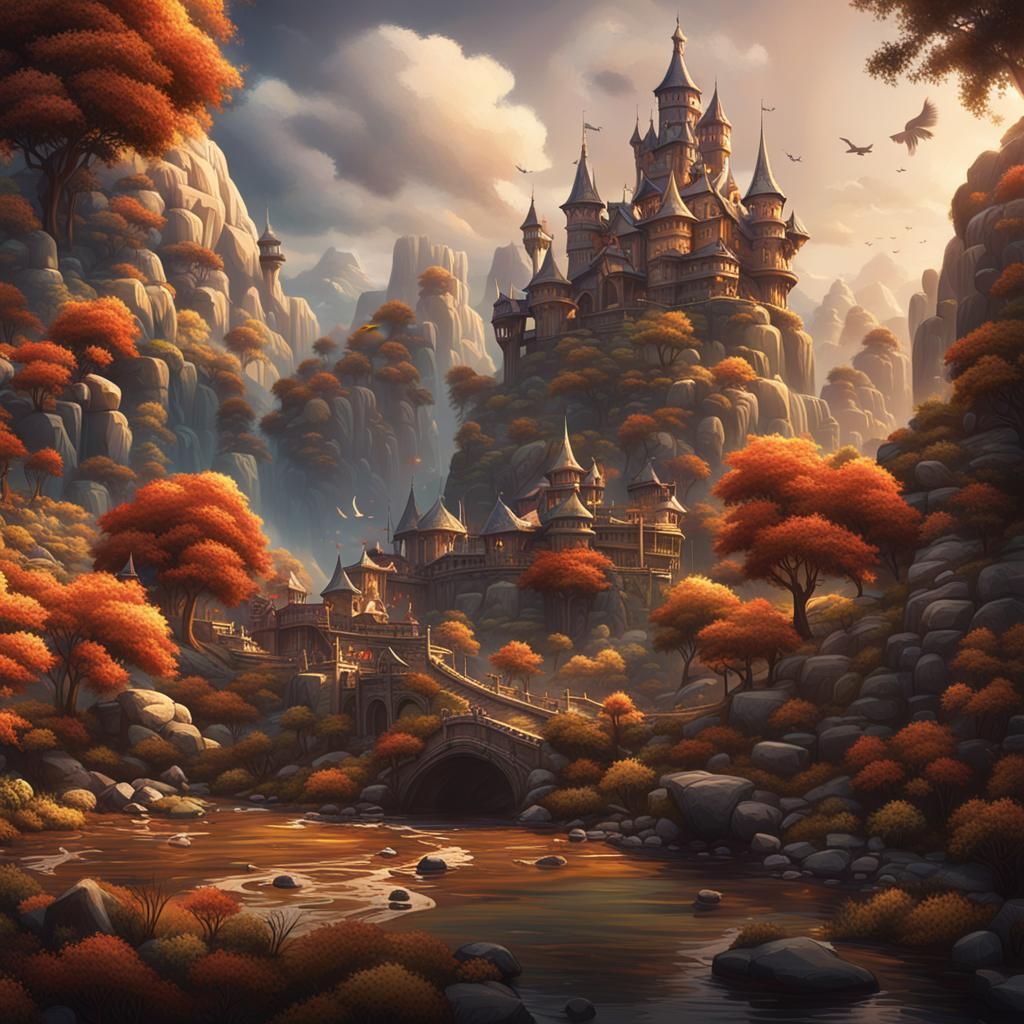 Fantastical Matte Painting in Deep Color