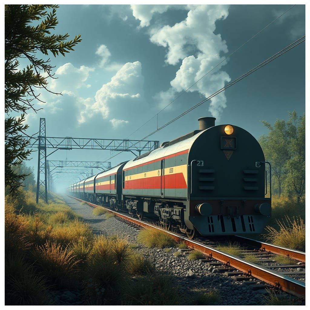 Majestic Unicorn Rides a Horse in Fantasy Landscape