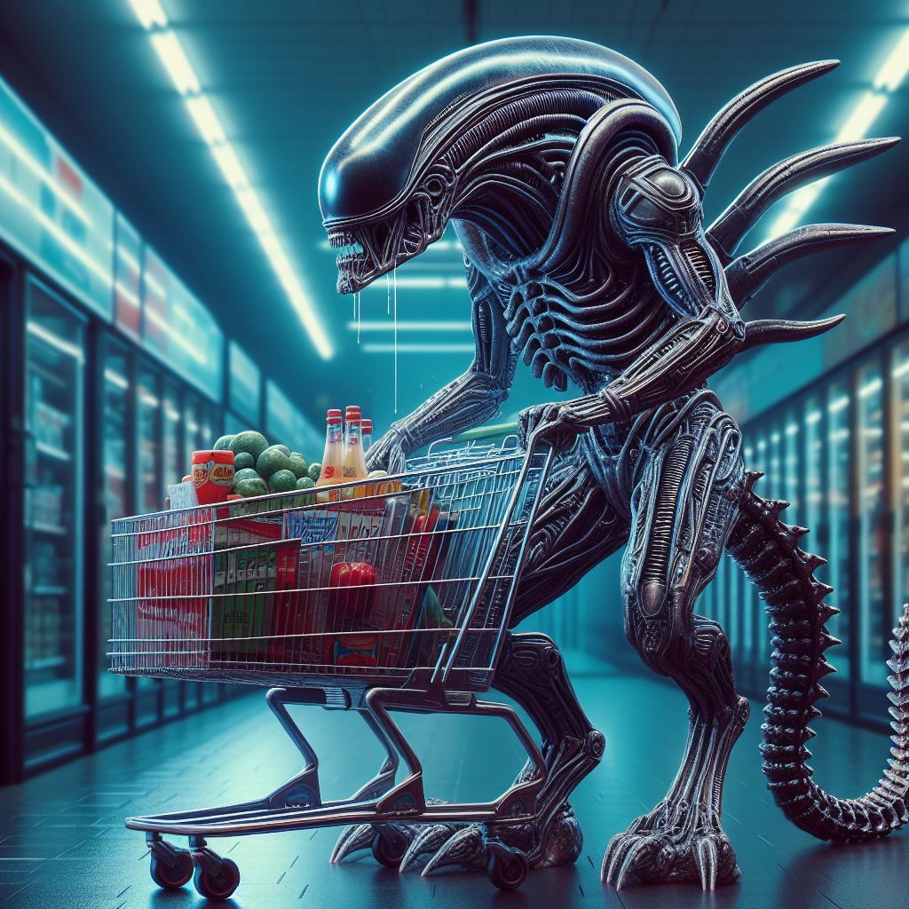 xenomorph, getting groceries