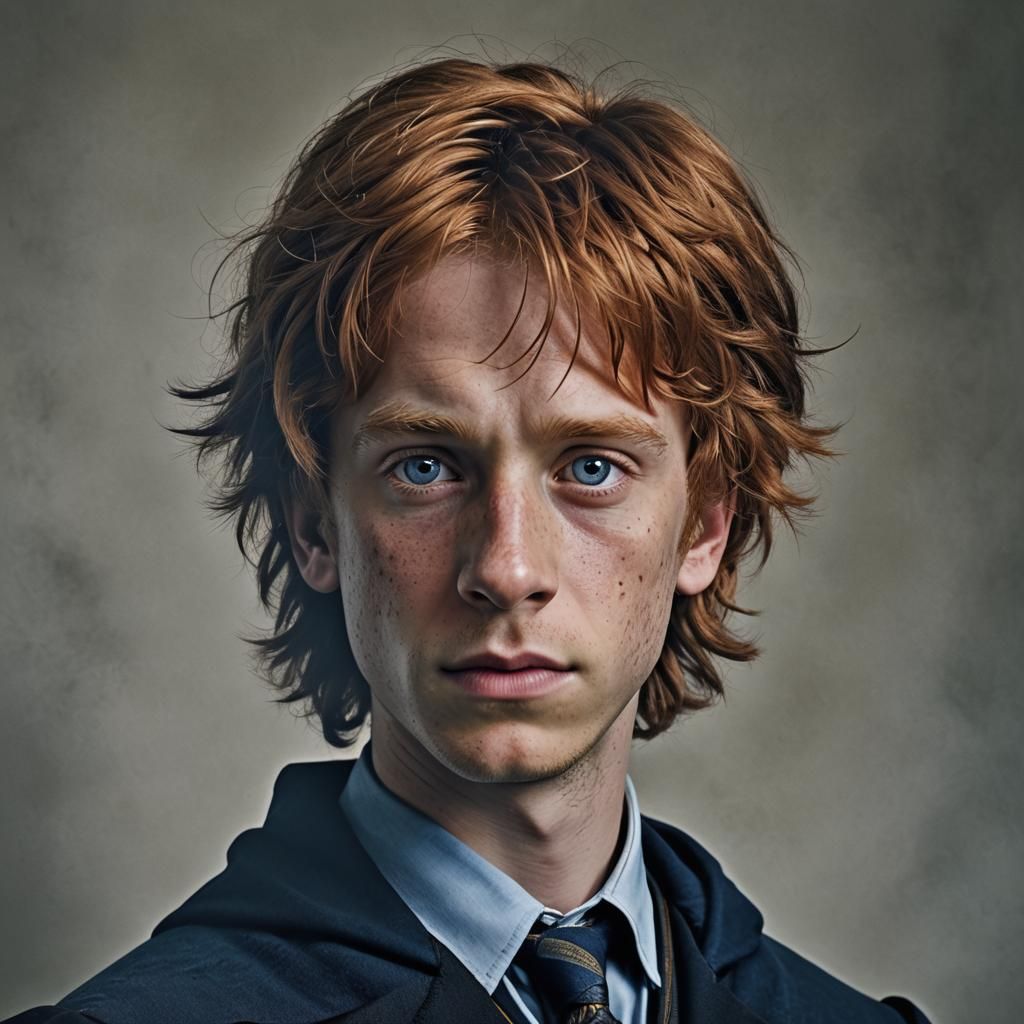 Ron Weasley dressed as a Ravenclaw - AI Generated Artwork - NightCafe ...