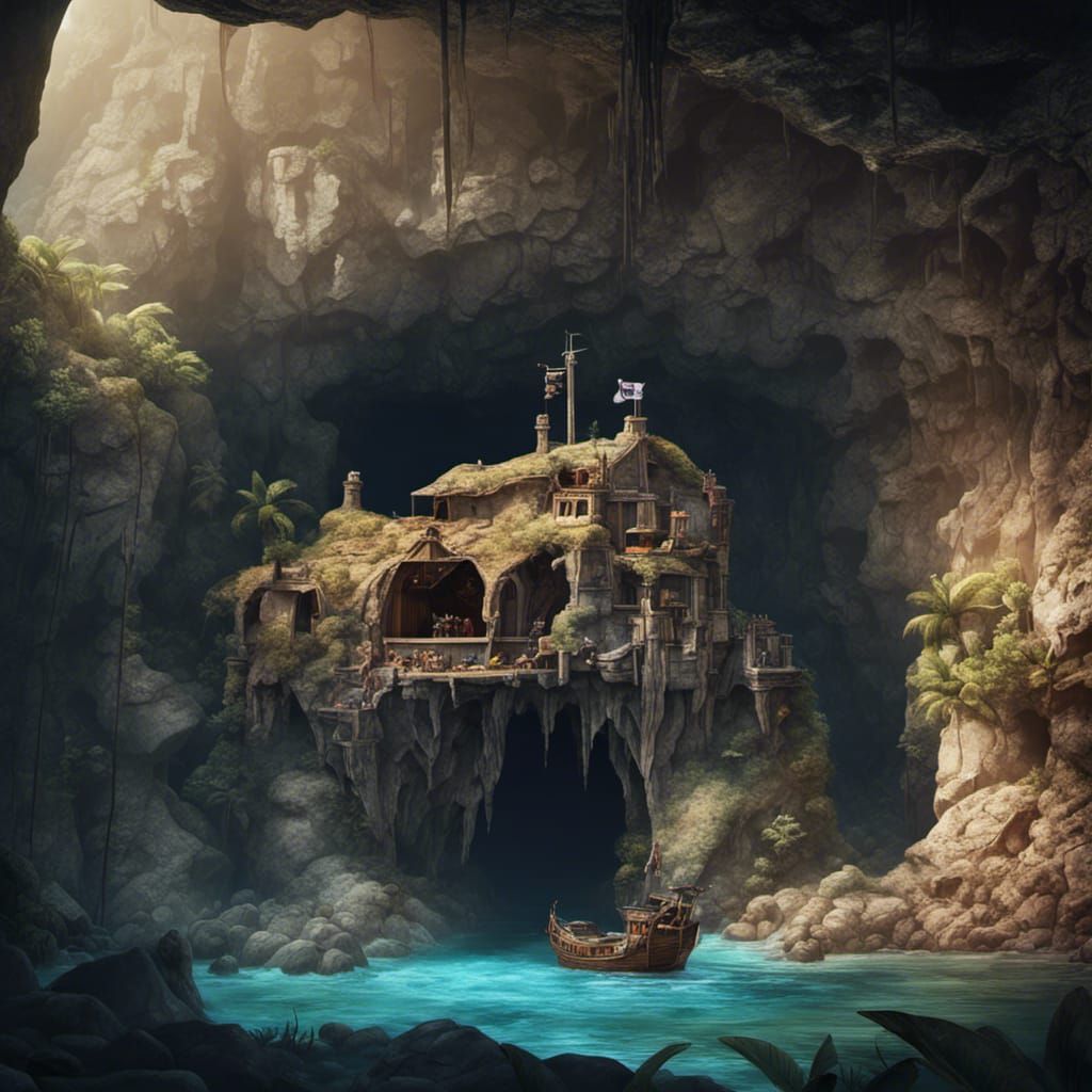 The Secret Lair of the Deadly Pirates  by @Dia Grivens