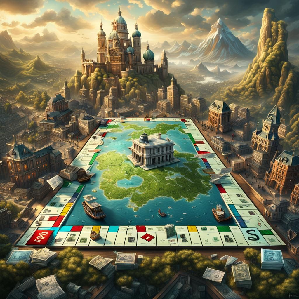 monopoly themed world - AI Generated Artwork - NightCafe Creator