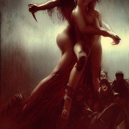 seductive succubus taking over a man spreading her cheeks