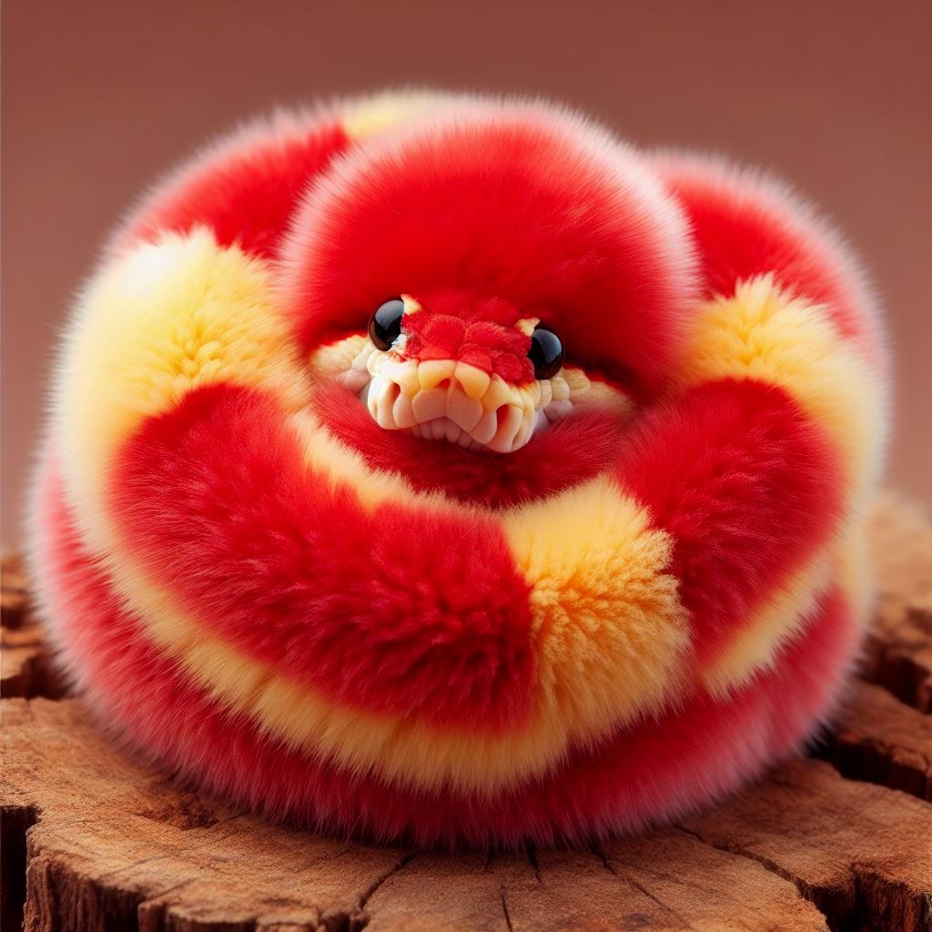 Fluffy Snake - AI Generated Artwork - NightCafe Creator
