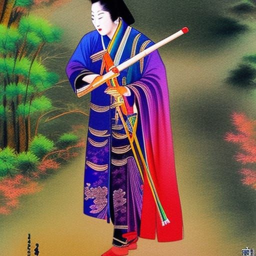 Shakuhachi Master AI Generated Artwork NightCafe Creator