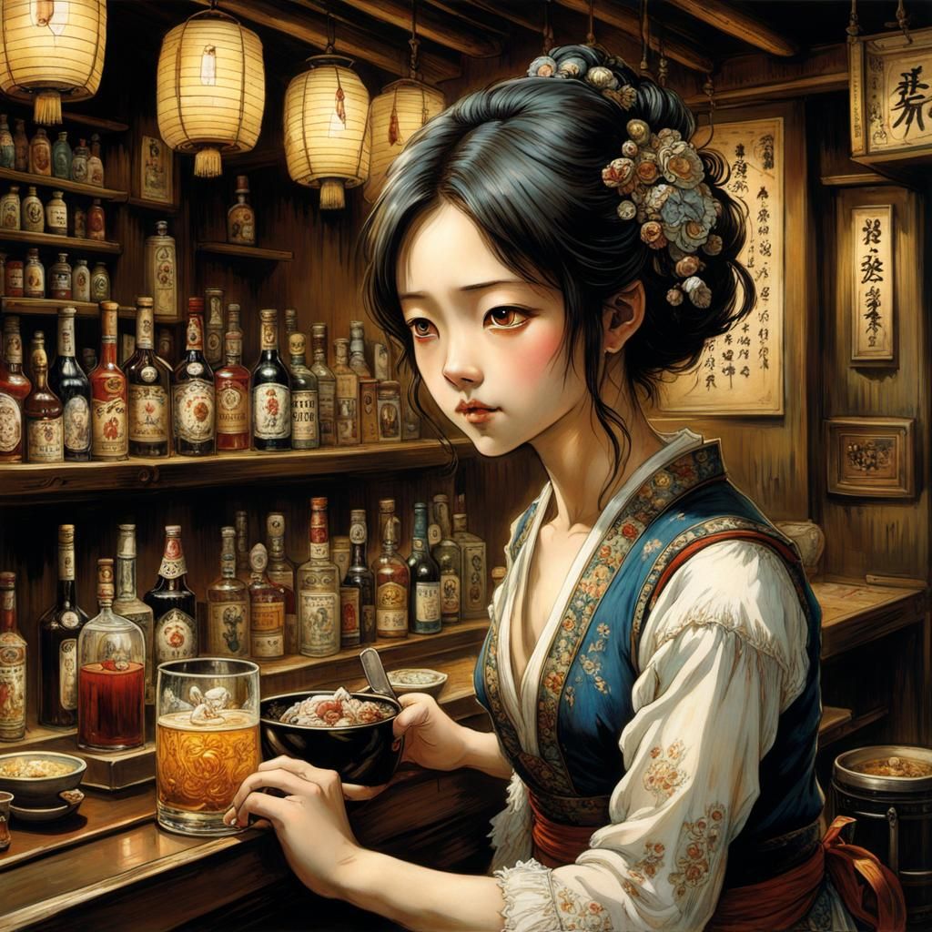 Bar tender Japanese tavern