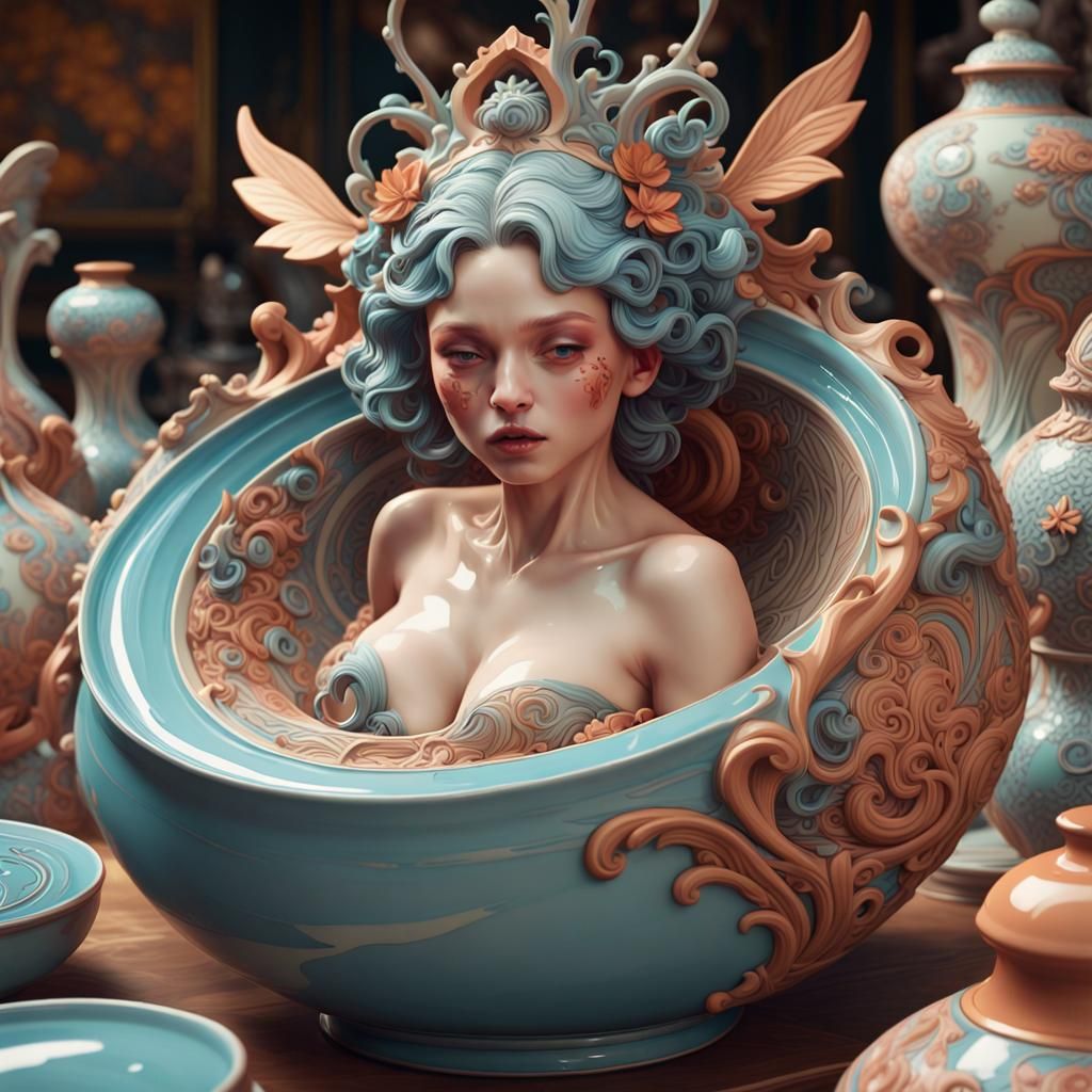 bizarre whimsical ceramic  by @Vibe Weib 