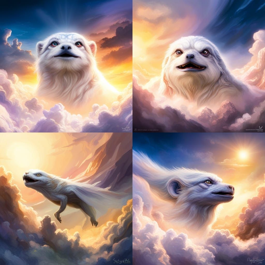 falkor flying majestically among the clouds5 the neverending story