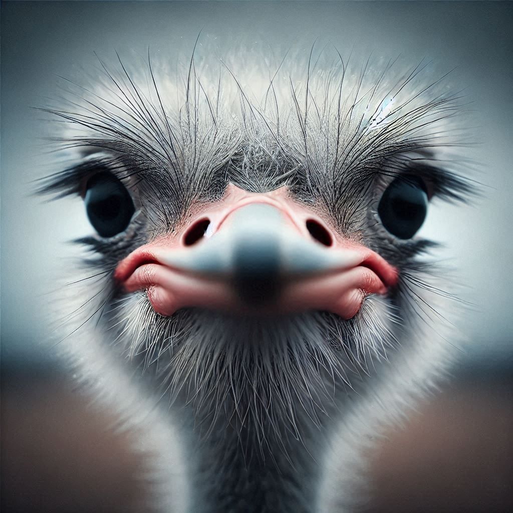 Ostrich closeup