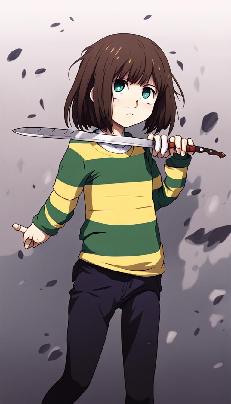 Chara from Undertale. AI Generated Artwork NightCafe Creator