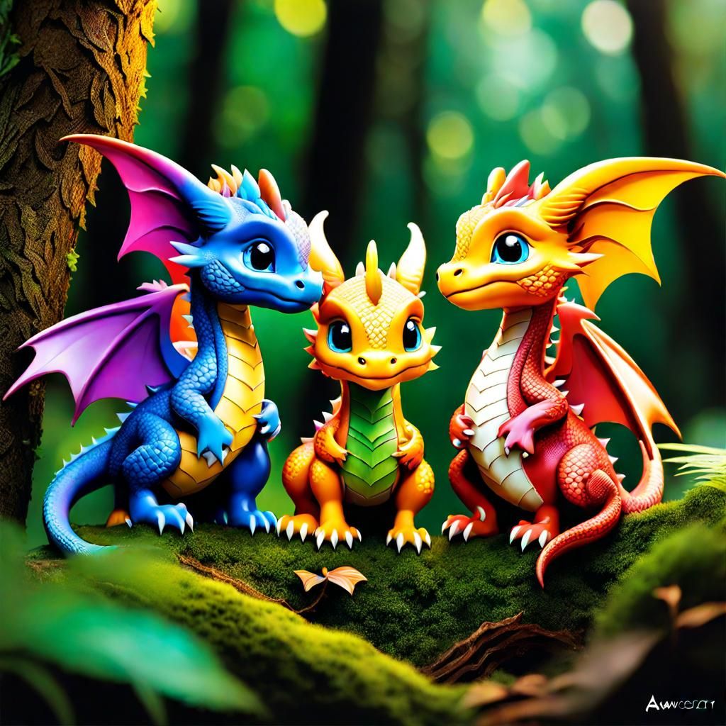 Cute Baby Dragons 3