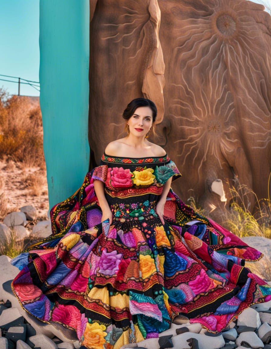 Mexican dress - AI Generated Artwork - NightCafe Creator